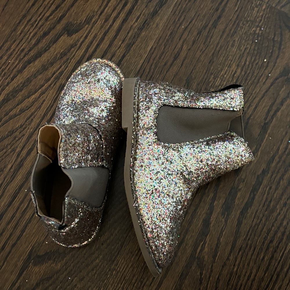 Crewcuts Glittery Gold Kids Dress Shoes - Picture 4 of 4